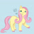 Size: 1024x1024 | Tagged: safe, artist:darkleaf-kitties, fluttershy, butterfly, pony, g4, blushing, cheek fluff, cute, female, mare, shyabetes, solo, unshorn fetlocks, wingless