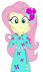 Size: 1215x2014 | Tagged: safe, edit, edited screencap, screencap, fluttershy, equestria girls, g4, my little pony equestria girls: better together, background removed, cute, flower, flower in hair, not a vector, shyabetes, simple background, solo, transparent background
