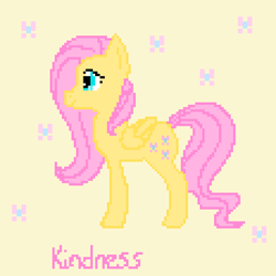 Size: 928x928 | Tagged: safe, artist:moonshinegalaxy, fluttershy, pegasus, pony, g4, female, mare, pixel art, solo