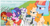 Size: 1053x541 | Tagged: safe, artist:caelynmlp, edit, edited screencap, editor:caelynmlp, screencap, cloudy quartz, cookie crumbles, pear butter, posey shy, stellar flare, twilight velvet, windy whistles, earth pony, pegasus, pony, unicorn, g4, slice of life (episode), awesome, badass, female, implied resurrection, implied sunny siblings, like mother like daughter, like parent like child, mama bear, mane six, mom seven, mom six, spanish description