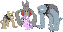 Size: 3240x1642 | Tagged: safe, artist:concordisparate, artist:tourniquetmuffin, diamond tiara, fido, rover, spot, diamond dog, earth pony, pony, a dog and pony show, crusaders of the lost mark, g4, .svg available, female, filly, foal, jewelry, raised hoof, simple background, the pony i want to be, tiara, transparent background, vector