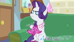 Size: 1920x1080 | Tagged: safe, screencap, rarity, pony, g4, the end in friend, boots, glitter boots, shoes, solo, starlight's office