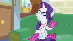 Size: 1920x1080 | Tagged: safe, screencap, rarity, pony, g4, the end in friend, boots, glitter boots, shoes, solo, starlight's office