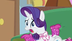 Size: 1920x1080 | Tagged: safe, editor:rarity vrymer collective, screencap, rarity, the end in friend, boots, glitter boots, shoes, solo, starlight's office