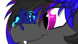 Size: 1920x1080 | Tagged: safe, artist:officiallunardj, oc, oc:lumi, oc:lunar midnight, bat pony, cute, micro