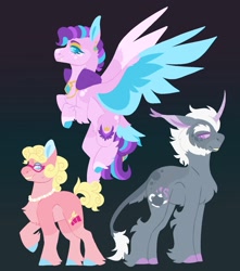 Size: 1500x1700 | Tagged: safe, artist:lepz_weird, alphabittle blossomforth, phyllis cloverleaf, queen haven, earth pony, pegasus, pony, unicorn, g5, my little pony: a new generation, female, male, mare, stallion