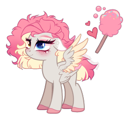 Size: 1102x1042 | Tagged: safe, artist:gihhbloonde, oc, pegasus, pony, female, heterochromia, magical lesbian spawn, mare, offspring, parent:derpy hooves, parent:pinkie pie, parents:derpypie, simple background, solo, transparent background