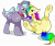 Size: 9000x7500 | Tagged: safe, artist:rainbowtashie, oc, oc:evening emeralds, oc:rainbow tashie, earth pony, pony, unicorn, bowtie, butt, commissioner:bigonionbean, cutie mark, dummy thicc, extra thicc, female, flank, fusion, fusion:igneous rock pie, fusion:night light, hat, male, mare, nintendo, nintendo 64, plot, simple background, stallion, ticklish tummy, transparent background, writer:bigonionbean