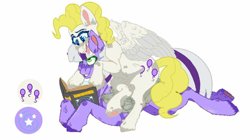 Size: 720x402 | Tagged: safe, artist:twilyfanmlp, surprise, twilight, g1, g4, book, g1 to g4, generation leap, lying down, prone, simple background, white background