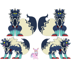 Size: 1200x1200 | Tagged: safe, artist:galeemlightseraphim, oc, oc only, pony, werewolf, wolf, heartless, kingdom hearts, simple background, transparent background