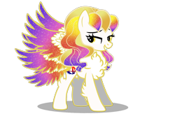 Size: 1700x1200 | Tagged: safe, artist:galeemlightseraphim, oc, oc only, oc:galeem light, pegasus, pony, base used, chest fluff, ethereal mane, eyelashes, female, grin, mare, pegasus oc, simple background, smiling, starry mane, transparent background, wings