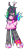 Size: 1000x2000 | Tagged: safe, artist:porcelanowyokular, queen chrysalis, changeling, changeling queen, anthro, unguligrade anthro, g4, clothes, eyelashes, female, makeup, simple background, skirt, transparent background