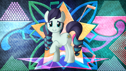 Size: 3840x2160 | Tagged: safe, artist:laszlvfx, artist:twilirity, edit, coloratura, earth pony, pony, g4, high res, solo, wallpaper, wallpaper edit