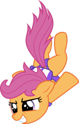 Size: 1953x3070 | Tagged: safe, artist:blackgryph0n, scootaloo, pegasus, pony, female, filly, foal, simple background, skydiving, solo, transparent background, vector