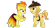 Size: 1024x582 | Tagged: safe, artist:nintendoponyaddict, braeburn, spitfire, earth pony, pegasus, pony, g4, duo, ear piercing, female, folded wings, green eyes, hoof hold, hooves, jewelry, lidded eyes, looking at someone, male, mare, open mouth, open smile, orange eyes, piercing, raised hoof, ring, shipping, simple background, smiling, spitburn, stallion, standing, straight, tail, transparent background, two toned mane, two toned tail, wings