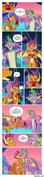 Size: 960x3896 | Tagged: safe, artist:riouku, smolder, spike, dragon, g4, blushing, comic, commission, confession, dragoness, female, fire ruby, gem, heart, holiday, kiss on the lips, kissing, male, older, older smolder, older spike, ruby, ship:spolder, shipping, straight, valentine's day