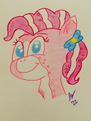 Size: 3024x4032 | Tagged: safe, artist:jesslmc16, applejack, fluttershy, pinkie pie, rainbow dash, rarity, twilight sparkle, earth pony, pony, g4, colored, colored pencil drawing, drawing, mane six, marker drawing, redesign, traditional art