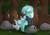 Size: 5043x3515 | Tagged: safe, artist:background basset, lyra heartstrings, pony, unicorn, fanfic:background pony, g4, clothes, dig the swell hoodie, female, forest, frown, hoodie, leaves, mare, rock, sad, solo, tree, wind