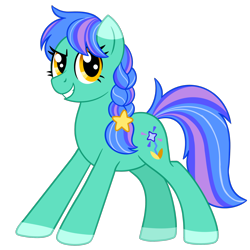 Size: 1280x1280 | Tagged: safe, artist:horse-time-babey, oc, oc only, oc:casterbay, earth pony, pony, female, looking at you, mare, simple background, smiling, solo, transparent background