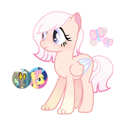 Size: 1070x1034 | Tagged: safe, artist:moonnightshadow-mlp, discord, fluttershy, oc, oc:flowering bloom, hybrid, g4, base used, female, interspecies offspring, offspring, parent:discord, parent:fluttershy, parents:discoshy, simple background, transparent background