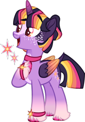 Size: 1450x2067 | Tagged: safe, artist:rickysocks, twilight sparkle, alicorn, pony, g4, alternate design, simple background, solo, transparent background, twilight sparkle (alicorn)