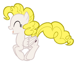 Size: 976x819 | Tagged: safe, artist:foxyfell1337, surprise, pegasus, pony, g1, g4, adoraprise, base used, cute, eyes closed, female, g1 to g4, generation leap, jumping, mare, open mouth, open smile, simple background, smiling, solo, transparent background, vector