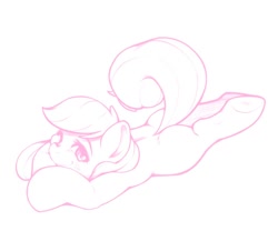 Size: 1024x850 | Tagged: safe, artist:kurogewapony, applejack, earth pony, pony, g4, cute, female, jackabetes, looking at you, mare, sketch, smiling, solo, wip