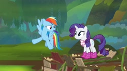 Size: 1920x1080 | Tagged: safe, screencap, rainbow dash, rarity, g4, the end in friend, boots, glitter boots, shoes