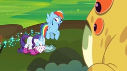 Size: 1920x1080 | Tagged: safe, screencap, rainbow dash, rarity, bufogren, pegasus, pony, unicorn, g4, the end in friend, boots, female, glitter boots, male, mare, shoes
