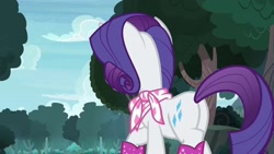 Size: 1920x1080 | Tagged: safe, screencap, rarity, g4, the end in friend, boots, butt, glitter boots, plot, rearity, shoes