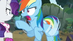 Size: 1920x1080 | Tagged: safe, screencap, rainbow dash, rarity, g4, the end in friend, boots, glitter boots, shoes