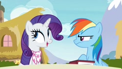 Size: 1920x1080 | Tagged: safe, screencap, rainbow dash, rarity, g4, the end in friend