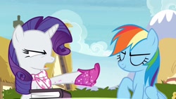 Size: 1920x1080 | Tagged: safe, screencap, rainbow dash, rarity, g4, the end in friend, boots, glitter boots, shoes