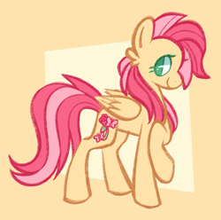 Size: 952x943 | Tagged: safe, artist:bumblesnail-art, fluttershy, roseluck, oc, oc only, pegasus, pony, g4, fusion, solo