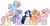 Size: 1024x523 | Tagged: safe, artist:bookieverse-nextgen, applejack, fluttershy, pinkie pie, rainbow dash, rarity, twilight sparkle, alicorn, pony, g4, base used, bookieverse, mane six, mane six redesign, redesign, simple background, transparent background, twilight sparkle (alicorn)