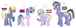 Size: 1280x480 | Tagged: safe, artist:bookieverse-nextgen, star tracker, twilight sparkle, oc, oc:comet flash, oc:nova flare, alicorn, pony, g4, asexual pride flag, base used, bisexual pride flag, body freckles, bookieverse, family, female, folded wings, freckles, headcanon, heteroflexible pride flag, male, next generation, offspring, panromantic pride flag, parent:star tracker, parent:twilight sparkle, parents:twitracker, pride, pride flag, redesign, sexuality headcanon, ship:twitracker, shipping, simple background, straight, straight ally flag, transparent background, twilight sparkle (alicorn), white background, wings
