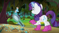 Size: 1920x1080 | Tagged: safe, screencap, rainbow dash, rarity, g4, the end in friend, boots, glitter boots, shoes