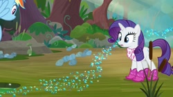 Size: 1920x1080 | Tagged: safe, screencap, rainbow dash, rarity, g4, the end in friend, boots, glitter boots, shoes