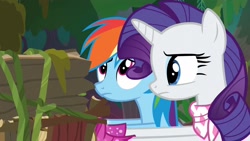 Size: 1920x1080 | Tagged: safe, screencap, rainbow dash, rarity, g4, the end in friend, boots, glitter boots, shoes