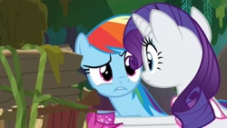 Size: 1920x1080 | Tagged: safe, screencap, rainbow dash, rarity, g4, the end in friend, boots, glitter boots, shoes