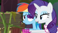 Size: 1920x1080 | Tagged: safe, screencap, rainbow dash, rarity, g4, the end in friend, boots, glitter boots, shoes