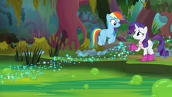 Size: 1920x1080 | Tagged: safe, screencap, rainbow dash, rarity, g4, the end in friend, boots, glitter boots, shoes