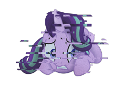 Size: 2421x1909 | Tagged: safe, artist:php178, starlight glimmer, pony, unicorn, g4, my little pony: the movie, student counsel, .svg available, anxiety, anxious, awake, behaving like a cat, cheek squish, colored pupils, concerned, curled up, error, female, film grain, glitch, looking at you, mare, movie accurate, night, scene interpretation, simple background, solo, squishy cheeks, svg, tail, tail wrap, transparent background, vector, worried