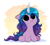 Size: 1566x1420 | Tagged: safe, artist:syrupyyy, izzy moonbow, pony, unicorn, g5, my little pony: a new generation, ambiguous age, blushing, cute, eye clipping through hair, female, izzybetes, mare, open mouth, sitting, smol, solo, syrupyyy is trying to murder us, weapons-grade cute