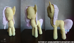 Size: 3191x1879 | Tagged: safe, artist:binidi, fluttershy, pegasus, pony, g4, female, irl, mare, multiple views, photo, plushie, traditional art, wingless