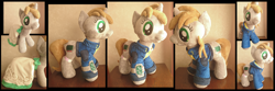 Size: 4242x1414 | Tagged: safe, artist:angelwarrioraurora, oc, oc only, oc:littlepip, pony, unicorn, fallout equestria, clothes, dress, female, horn, irl, jumpsuit, mare, multiple views, photo, plushie, traditional art, unicorn oc, vault suit