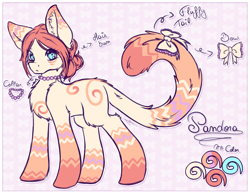 Size: 2777x2159 | Tagged: safe, artist:maneblue, oc, oc only, earth pony, pony, bow, ear fluff, earth pony oc, hair bow, high res, reference sheet, solo