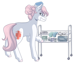 Size: 3000x2600 | Tagged: safe, artist:monnarcha, nurse redheart, pony, g4, high res, mask, simple background, solo, transparent background
