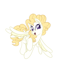 Size: 1200x1500 | Tagged: safe, artist:neondromeda, surprise, pegasus, pony, g1, g4, adoraprise, cute, female, g1 to g4, generation leap, mare, open mouth, open smile, purple eyes, simple background, smiling, solo, surprise being surprise, tail, transparent background, yellow hair, yellow mane, yellow tail