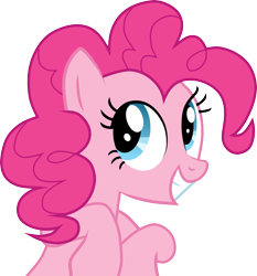 Size: 2798x3000 | Tagged: safe, artist:valadrem, pinkie pie, earth pony, pony, a friend in deed, g4, season 2, .svg available, female, high res, mare, simple background, smile song, smiling, transparent background, vector